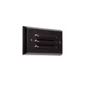 Alliance 6" Integrated LED Panel Louvered CAST Brass Faceplate, 25" Lead, Black | SL25-LED-BLK