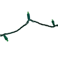 LED 5MM GLISTEN GREEN 50L 6" SPACING
