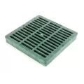 9" Tempo Square Flat Grate Green