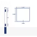 Vinyl Fencing Privacy End Post 72" 2 Rail (8') White 5 x 5 x 96 .135 | 73051889