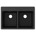 Quartz Classic Drop-in Sink Bowl, Black | ELG3322BK0