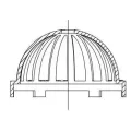 8" Light Duty Dome Grate Assembly | 0899CGD