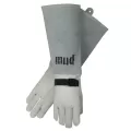 Gauntlet Work Gloves, Goatskin Leather White | 17020