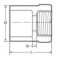 Sch 40 PVC Adapter 1/2" Socket x FIPT White | 435-005UV