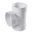 Sewer and Drain Tee, 4" Hub x Hub x Hub PVC | 4P01_alt