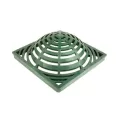 12" Square Domed Drain Atrium Grate, Green | G12SAG