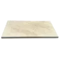 Lonestar Ivory Beige Travertine Tumbled Bullnose Coping Light Walnut 12" x 24" | IBTTB3CP12X24