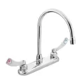 M-DURA Dual-Handle Kitchen Faucet, Brass Spt Wristblade | 8289