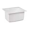 Stain Resistant Utility Sink, Fiberglass White, 25" x 22" (4/Pack) | 10K