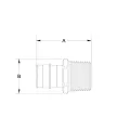 REHAU F1960 LF BRASS ADAPTER MPT REHAU PEX FITTING 1-1/4" | 499816-001