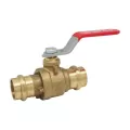 Red-White 2-Piece Ball Valve Brass 3/4" Dual EzPress Ends | 5020AB34