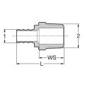 Adapter 3/4" Brass, PureFlow Crimp Male | 46340