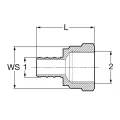 Adapter 3/4" Brass, PureFlow Pex Crimp X FPT | 46344