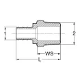 Adapter 1" Brass, PureFlw Crimp X Mpt | 72303Blf