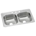 Dayton Double Bowl Drop-In Sink, 33" x 22" x 8" Stainless Steel | DSE233223