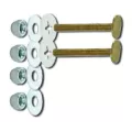 Brass-Plated Bolt Set, Closet, 1/4 x 2-1/4 | 40027