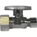 Straight Stop Valve 5/8" x 3/8" Lead Free Brass, Quarter Turn Compression x Compression 72080C | 5421-231