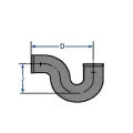 P-Trap, 2" No-Hub Ductile Iron | 10128
