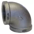 Domestic 90 Degrees Elbow, 3/4" x 3/4" Female x Female Ductile Iron Black | 310001003