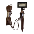 Alliance Bipin Lamp Base, Cast Brass 200 Lumen LED Lamp (Lbipin-Led-200Lm) Double Wier LED (18" & 25') Stake, Black | FL50-BLK-LED