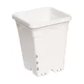 Active Aqua 7" x 7" Square White Pot, 9" Tall, case of 50