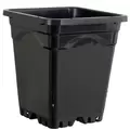 Active Aqua 9" x 9" Square Black Pot, 10" Tall, case of 24