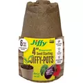 Jiffy 6pk 4" Round Peat Pots
