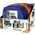 Smart Pot 12pc Colors 5gal Multi Purpose Large (4 Each Berry Blue, Violet & Mandarin Orange)