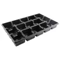 Grower Select 04.50 Square Transport Tray 15 PS Black 70/CS