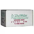 Dewitt 75pc 6"x1"x6" 11 Gauge Anchor Pin Box
