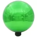 Gardener Select 10" Metallic Green Orb Glass Garden Globe