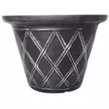 GROWER SELECT ENVIROBLEND 16IN LATTICE PLANTER WEATHERED BLACK 12/CS