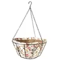 Gardener Select 14" Fabric Hanging Basket Dream Garden Design with Chain Hanger