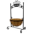 Gardener Select 26" Black Welcome Planter Stand with Basket 14"wx10"dx26"h 6/CS