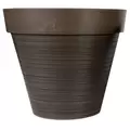 Gardener Select 14" Carved Finish with White Lines Chocolate Planter