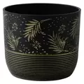 Gardener Select 11.8"x9.8" Mixed Stone Black Planter