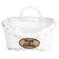 Gardener Select White Wood Oval Flower Basket Planter 6/CS