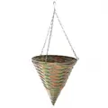 Gardener Select 12" Plastic Cone Hanging Basket Grey/Orange/Green 20/CS