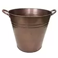 Gardener Select 11" Round Tall Tin Bucket Antique Copper 11"wx10"h 12/CS