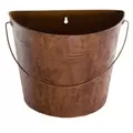 Gardener Select 10.2" Half Round Wall Bucket Rusty 10.2"x5.1"x8.7" 12/CS