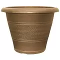 Grower Select 20.00 Rattan Rolled Rim Planter Antique Brass 12/CS