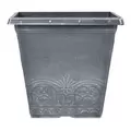 Grower Select 10.00 Winchester Square Planter Aged Black 58/CS, 10.2in OD x 9.3in H x 6.4in BD, 9.5 Liters, 2.5 Gallons