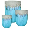MCarr 12PC Tall Round Plt Volcanic Milky Blue