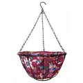 Gardener Select 14" Hanging Basket Red Purple Fabric Coco Liner 6/CS
