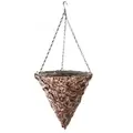 Gardener Select 14" Hanging Basket Cone Brown Wicker 3 Strand Hanger 6/CS
