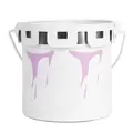 Gardener Select 4" Zinc Paint Pattern Planter Pink 3.9"x3.9"x3.7"