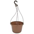 Grower Select 12.00 Twist Hanging Basket 2.32gal With 4-Strand Plastic Hanger Brown 50/CS