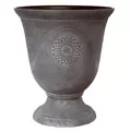 Grower Select 14.00 Anaheim Urn Antique Slate 7/CS, 13.8in OD x 15.5in H x 9.4in BD, 15.6 Liters, 4.1 Gallons