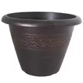 Grower Select 16.00 Wave Planter Copper Brush on Black 4.65gal 25/CS - 16in OD x 11.8in H x 8.56in BD