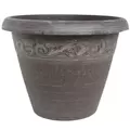 Grower Select 13.00 Naomi Planter Aged Cappuccino Tan Brush on Brown 2.95gal 12/CS - 13.2in OD X 10.2in H x7.12in BD